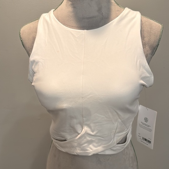 Athleta conscious white cut out crop tank D DD NWT L - Picture 3 of 11